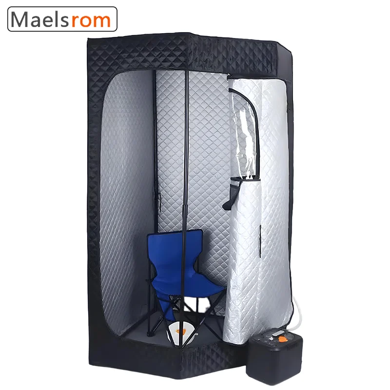 3L Portable Steam Sauna Tent - 1000W Personal Home Spa with Remote Control, Chair & Detox Foot Mat - Fast Heating Foldable Sauna