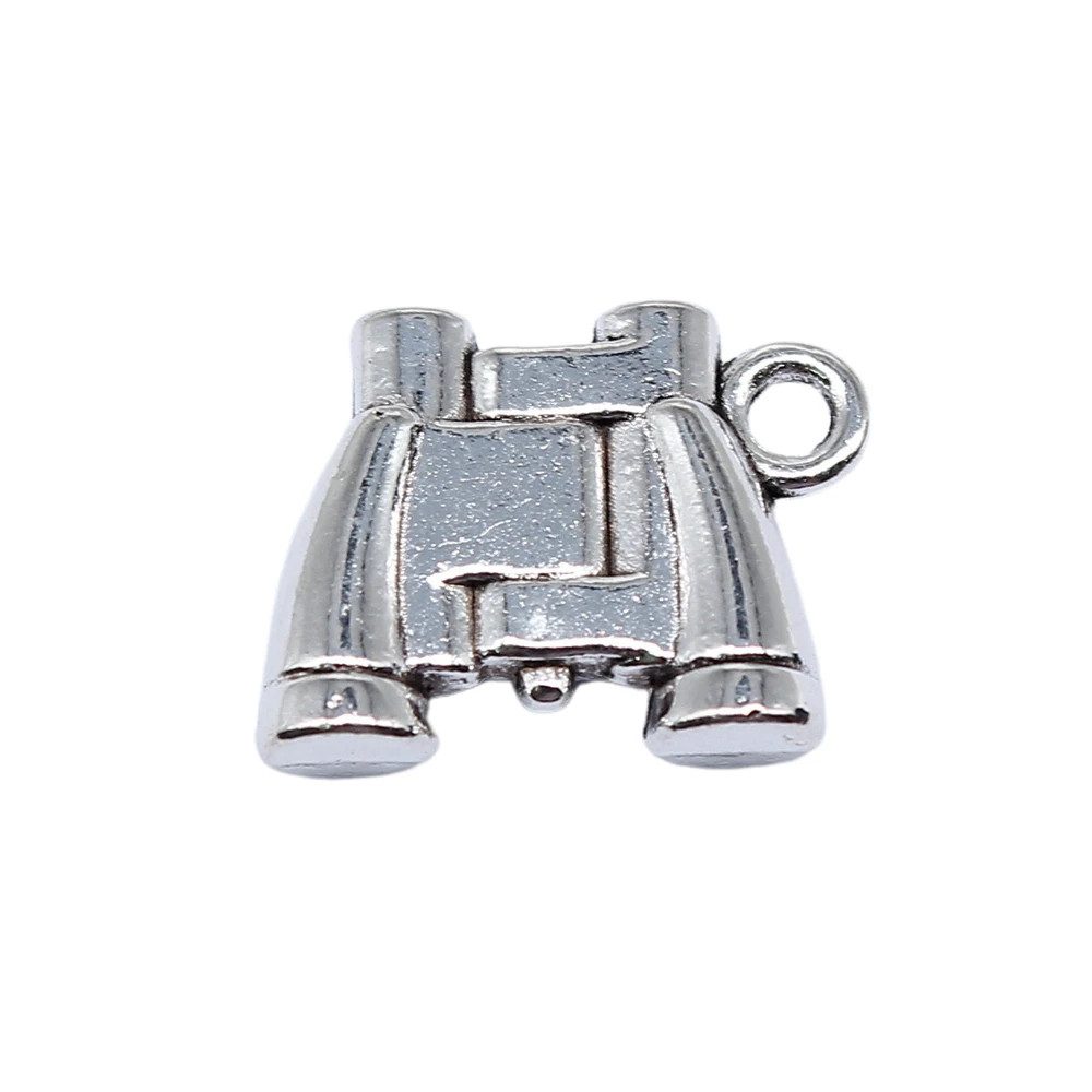 10pcs/lot 16x13mm telescope Charms For Jewelry Making Antique Silver Color 0.63x0.51inch