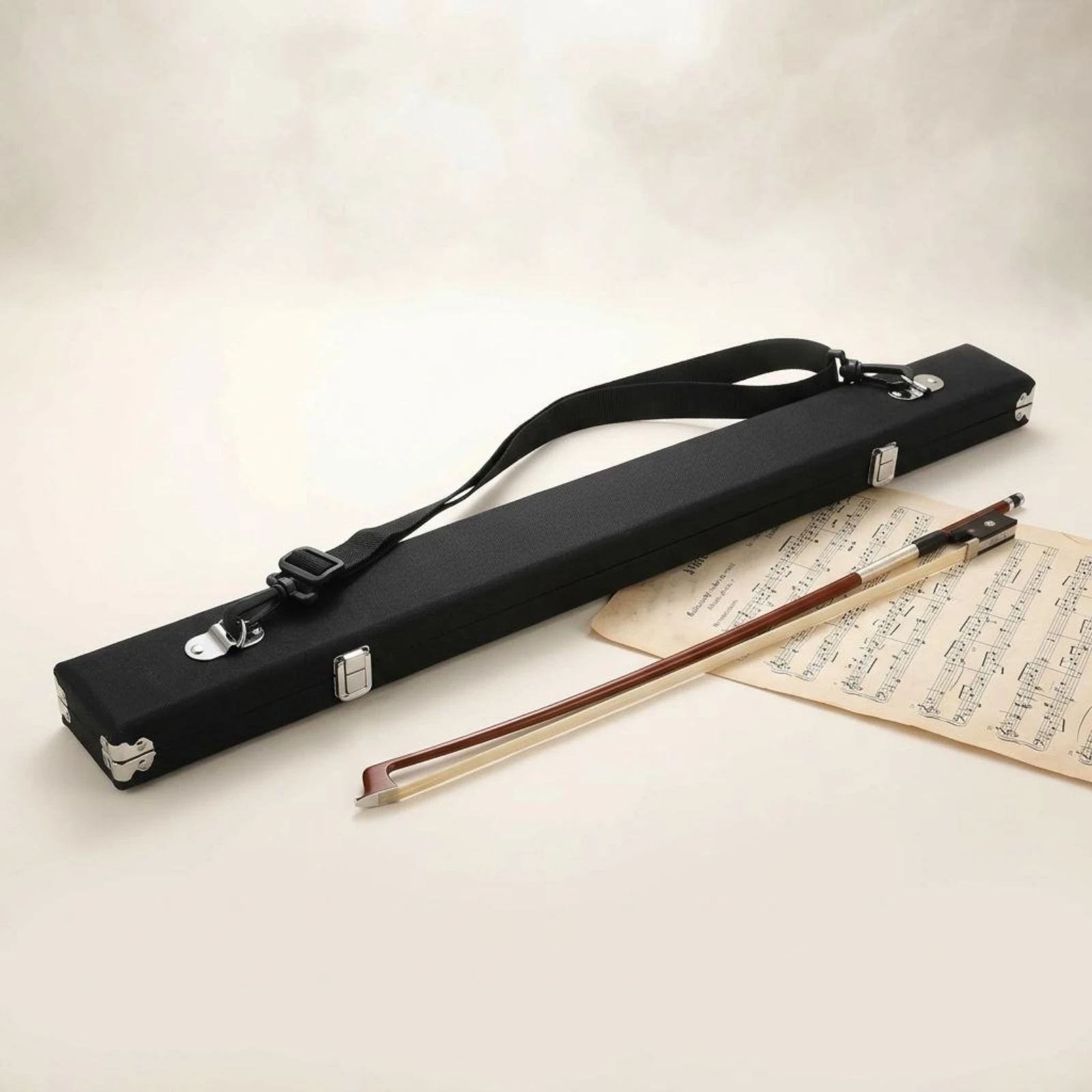 Violin Bow Case Metal Latches Hard-Shell Bow Case Music Storage Cotton-Lined Crossbody