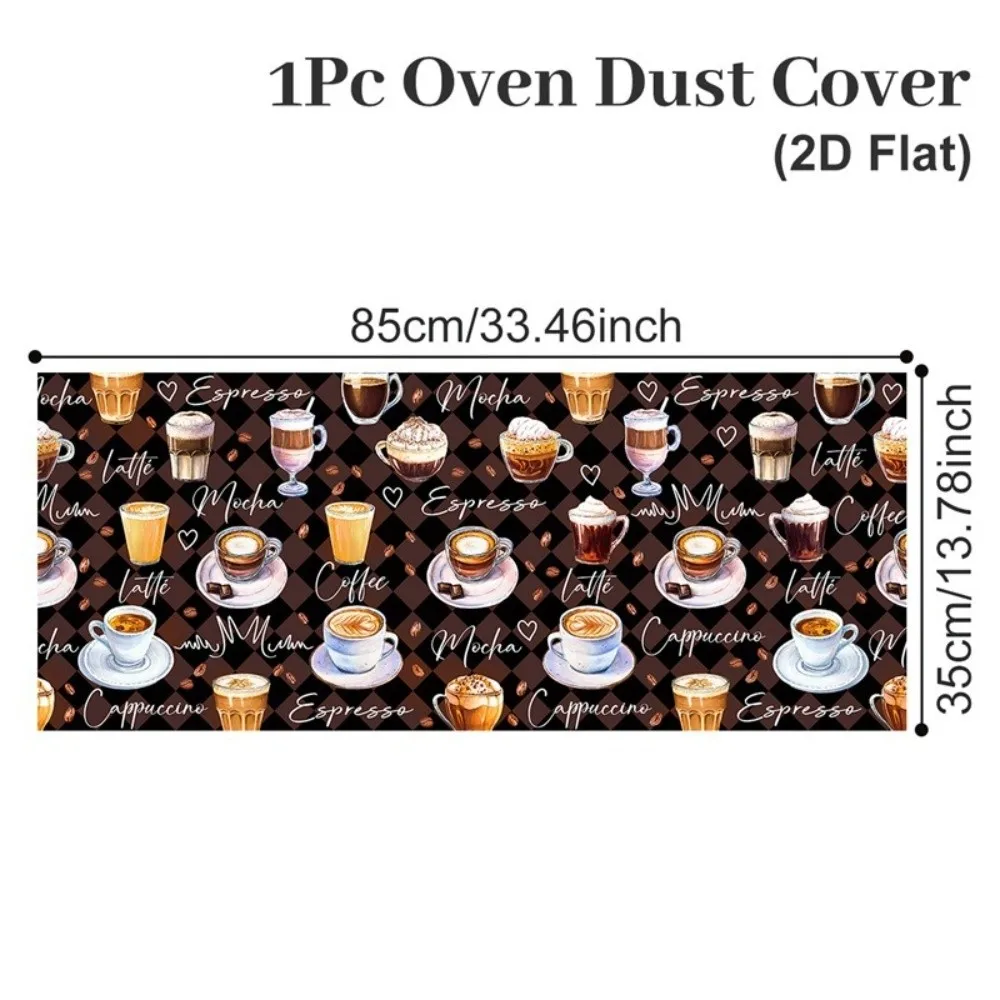 Universal Microwave Cover Floral Printed Microwave Oven Dust Cover Oil Proof Waterproof Dust Protector Mat Kitchen Appliance