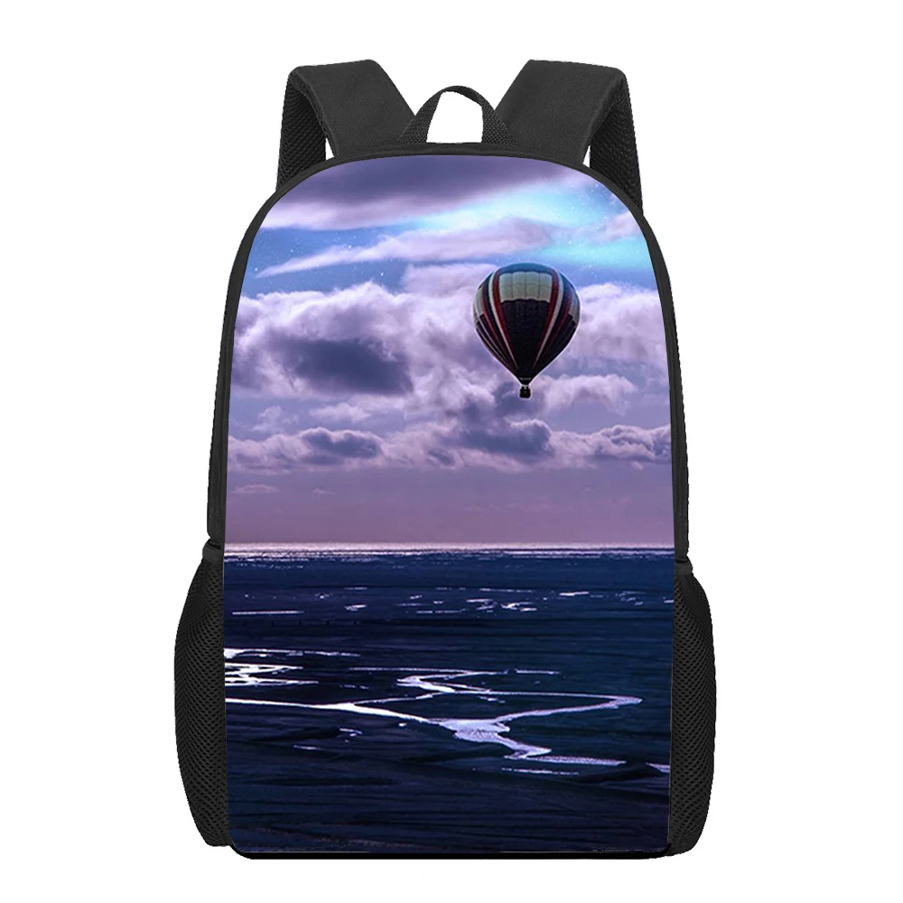 

Hot Air Balloon Sky 3D Print School Bag Set for Teenager Girls Primary Kids Backpack Book Bags Children Large Capacity Backpack