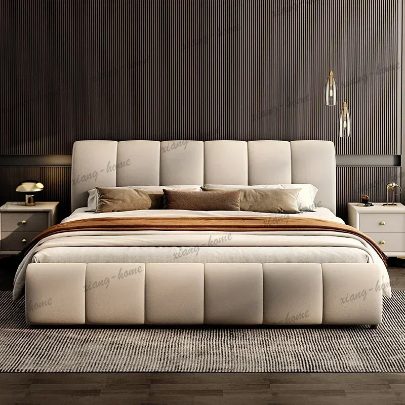 Show Double Bed Bedroom Frames Queen Replica Salon Girls White French Couple Bed Modern Lounge