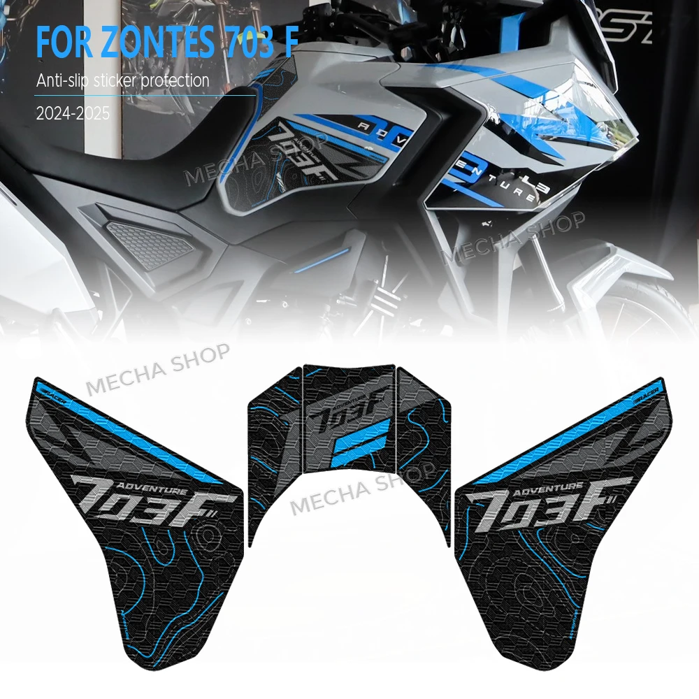 

703 F Adventure Motorcycle Fuel Tank Sticker Tank Pad Decal Protector For Zontes 703F 2025