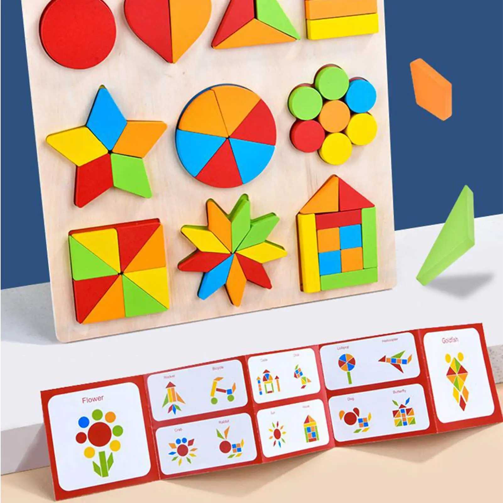 Puzzle di forme per bambini Modello di forma colorata Stelo Giocattoli educativi Giochi di attività geometriche per lo sviluppo dell'apprendimento