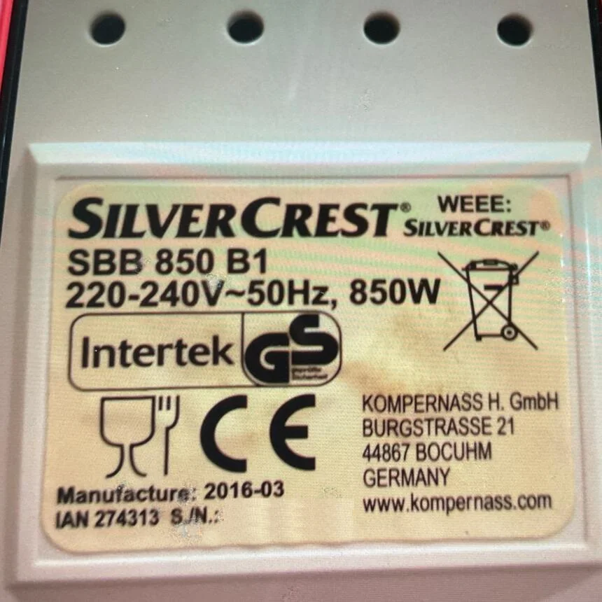 2 pièces 100% nouvelle ceinture de remplacement pour Silvercrest-SBB 850 B1/SBB850B1/SBB850-B1 jxMaker Machine