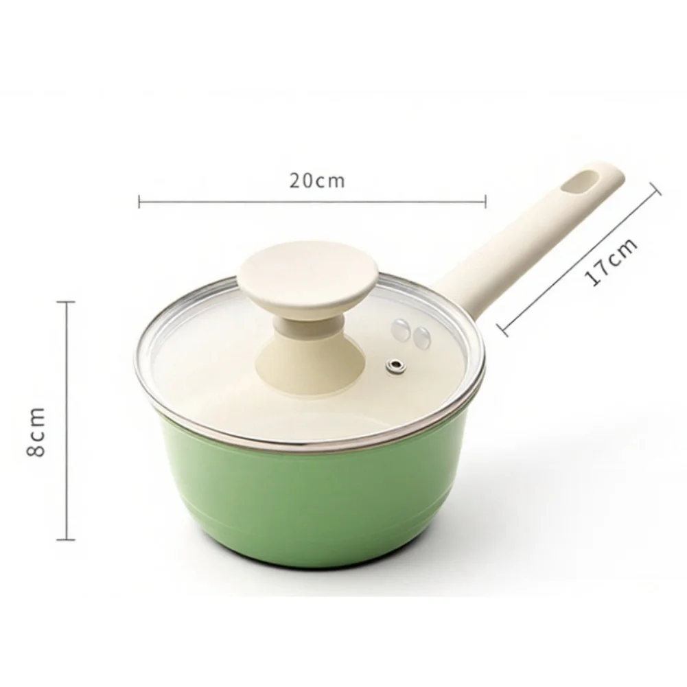 

Sturdy Construction Saucepan with Clear Lid for Boiling For Milk Porridge Noodles and Other Daily Cooking Activities