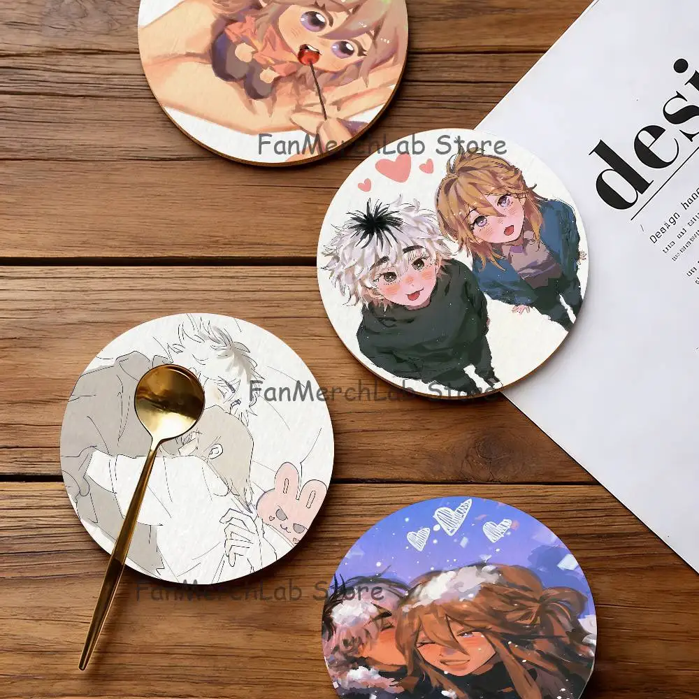 

C-Cherry Crush Round Coaster Non-slip table mat Insulated Coasters Kitchen Dining Room Tabletop Decor