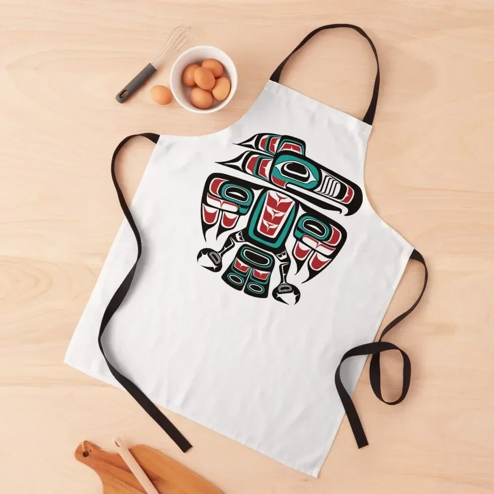 

Haida Tlingit Native Raven Totem Apron barber men Kitchen Novel Kitchen Accessories Apron