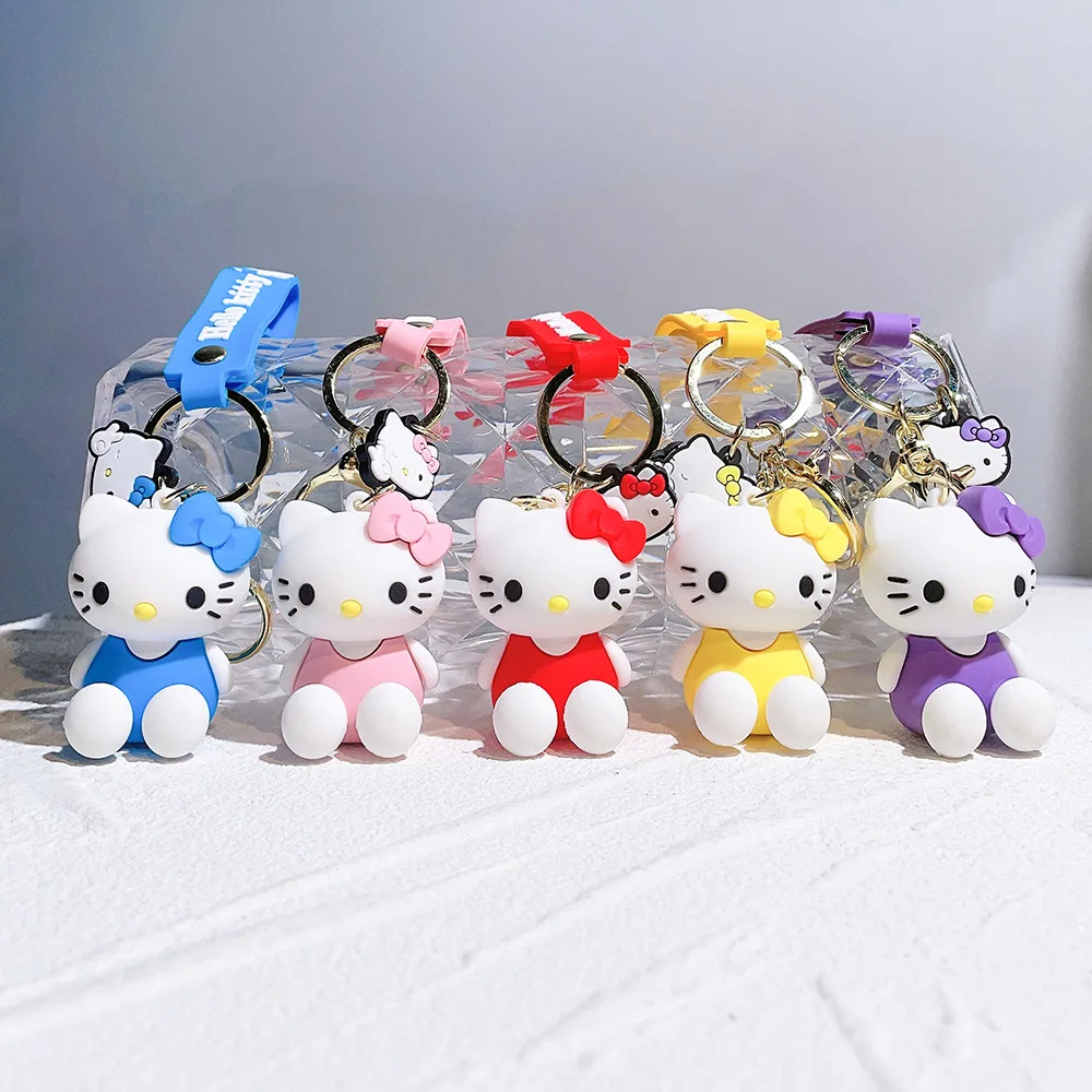 

MINISO Kawaii Sanrio Keychain Cute Cartoon Hello Kitty Keychains Car Key Ring Backpack Pendant Ornaments Jewelry Holiday Gifts