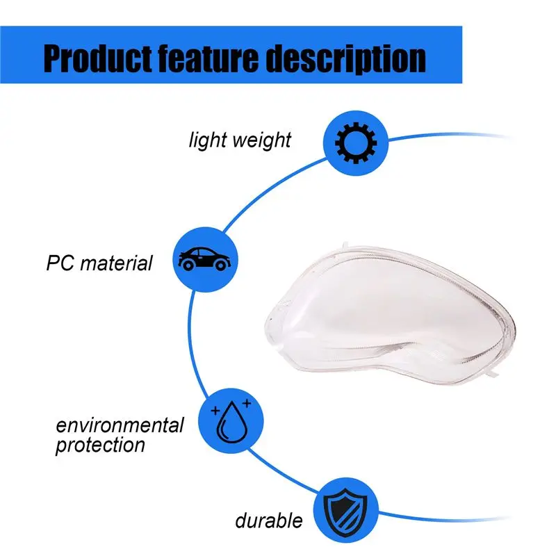 AEF2-For Mercedes-Benz Smart Fortwo W451 2009 - 2015 Car Headlight Shell Transparent Mask Lens Lampshade view 5