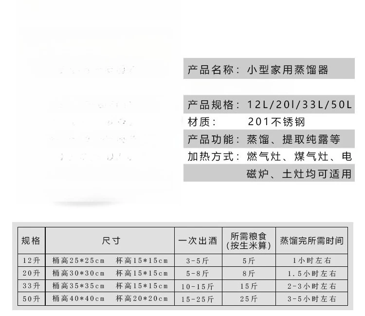 

Double cup distiller Household brewing equipment Hydrosol machine