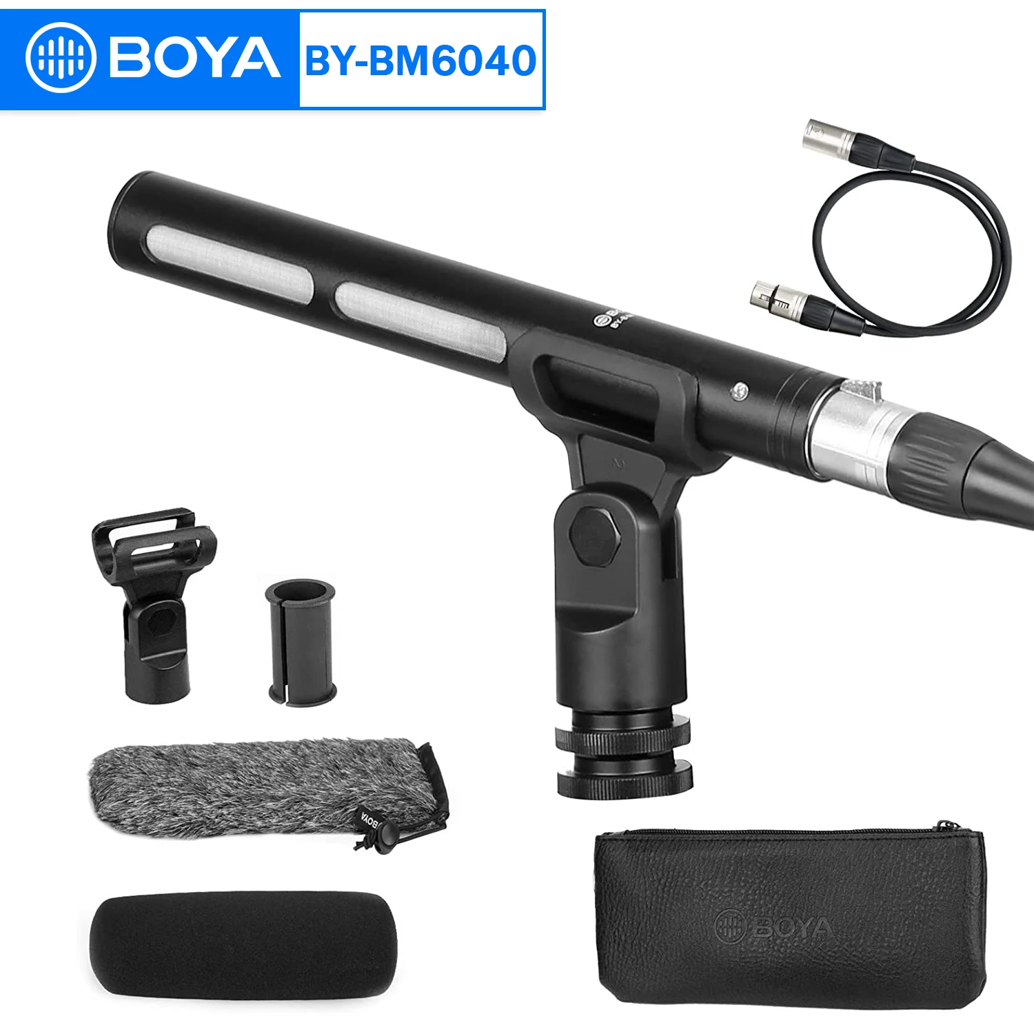 BY-BM6040 Professional Handheld Shotgun Microphone for Broadcast TV Shoots, Location Shooting, News interview,Film Production