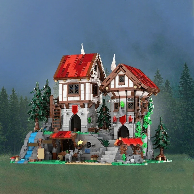 2876PCS MOC Crystal Keep Fantasy Castle Building Blocks DIY Assembly Educational Toys Gift for Magic Theme Fans