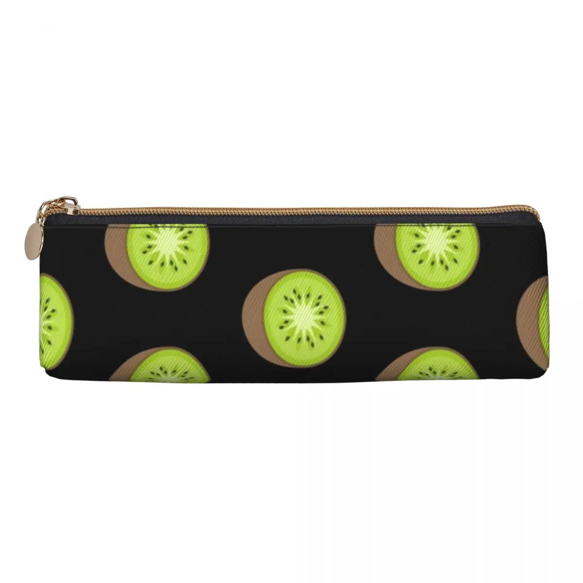 Vegetarian Pencil Case Kiwi Fruit Portable Pencil Bag Boy Girl PU Leather Aesthetic Back To School Pencil Cases Custom Supplies