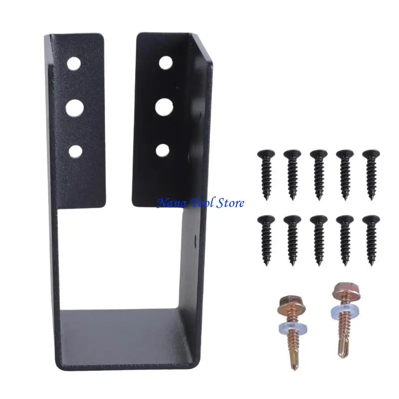 31GJ Sturdy Metal Adjustable Deck Post Base Brackets for Enhances Stability in Patios Balconies and Terraces Installations