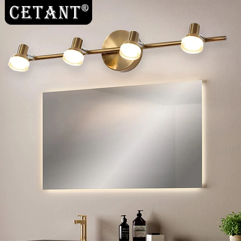 

LED Wall Lamps Modern Mirror Headlight For Bathroom Bedroom Golden/Black Home Appliance Interior Decoration Wall Lustre Lighting