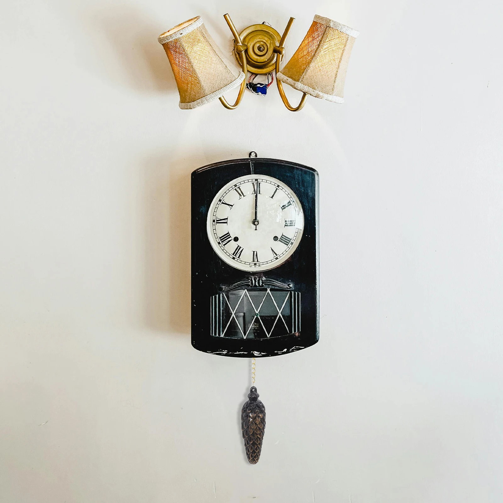 

2pcs Wall Grandfather Parts Pendulum Bird Sound Cuckoo Movement Parts Mantel Self Setting Clock Clock Accessories