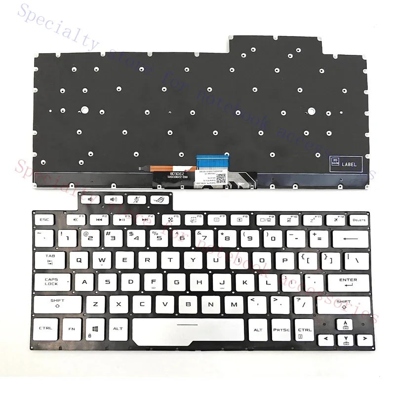 New For Asus ROG G14 Zephyrus GA401 GA401I GA401IU GA401IV GA401M GA401QH GA401QM Laptop Keyboard US Silver With Backlit