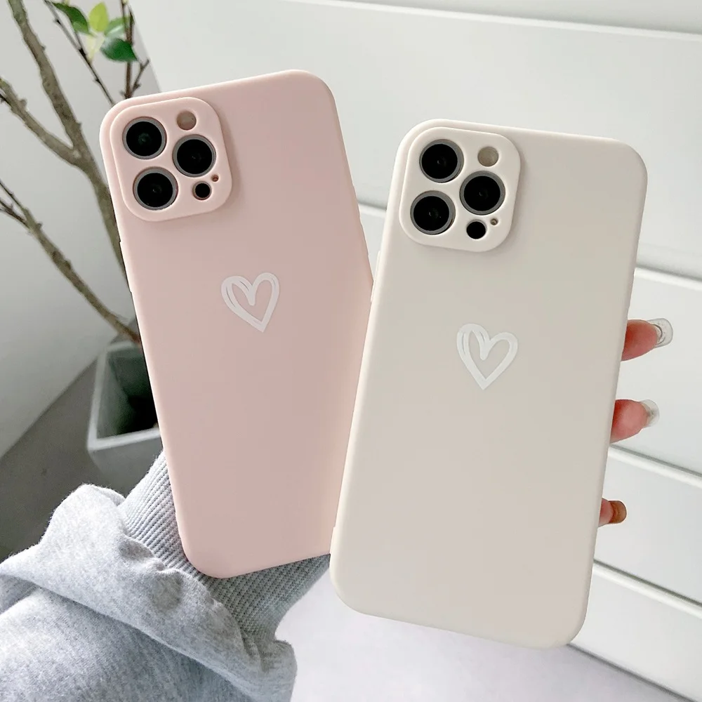 Мягкий чехол-бампер Cute Love Heart для iPhone 16, 15, 14, 13, 12, 11 Pro X XR XS Max 8 7 Plus Mini Candy, матовый противоударный чехол Мягкий чехол-бампер Cute Love Heart для iPhone 16, 15, 14, 13, 12, 11 Pro X XR XS Max 8 7 Plus Mini Candy, матовый противоударный чехол