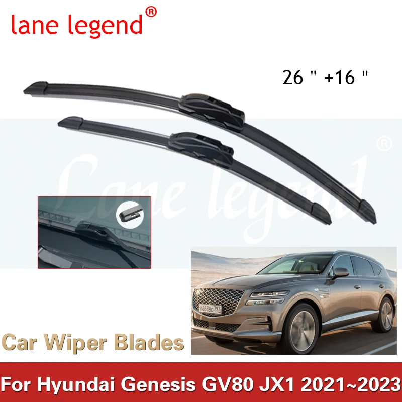 

For Hyundai Genesis GV80 JX1 2021~2023 Car Front Wiper Blades Set Window Windshield Windscreen Brushes Auto Accessories