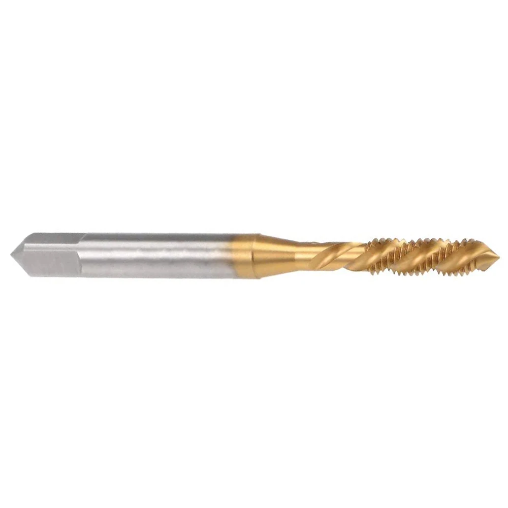 HUAZHICHUN 1PC 1/4-20-28，5/16-18-24，3/8-16-24， 7/16-14-20，1/2-13-20 M35 Titanium Plating Screw Tip Tap For Stainless steel