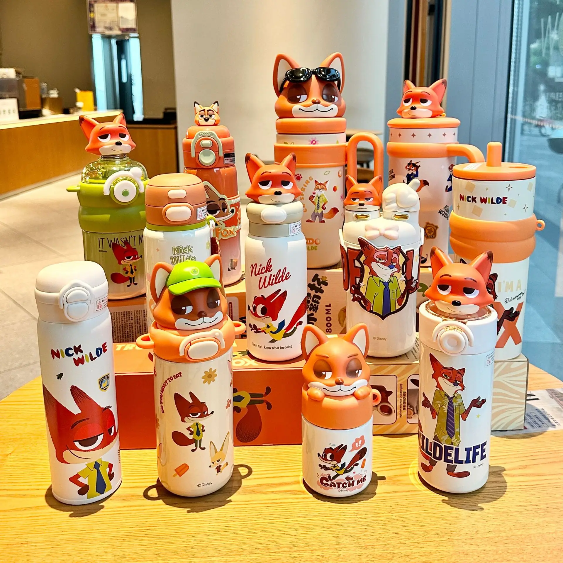 

24 Styles Full Collection!Disney Zootopia Couple Tumbler Set Collection，Large Capacity Straw Cup，Disney Character，BFF，