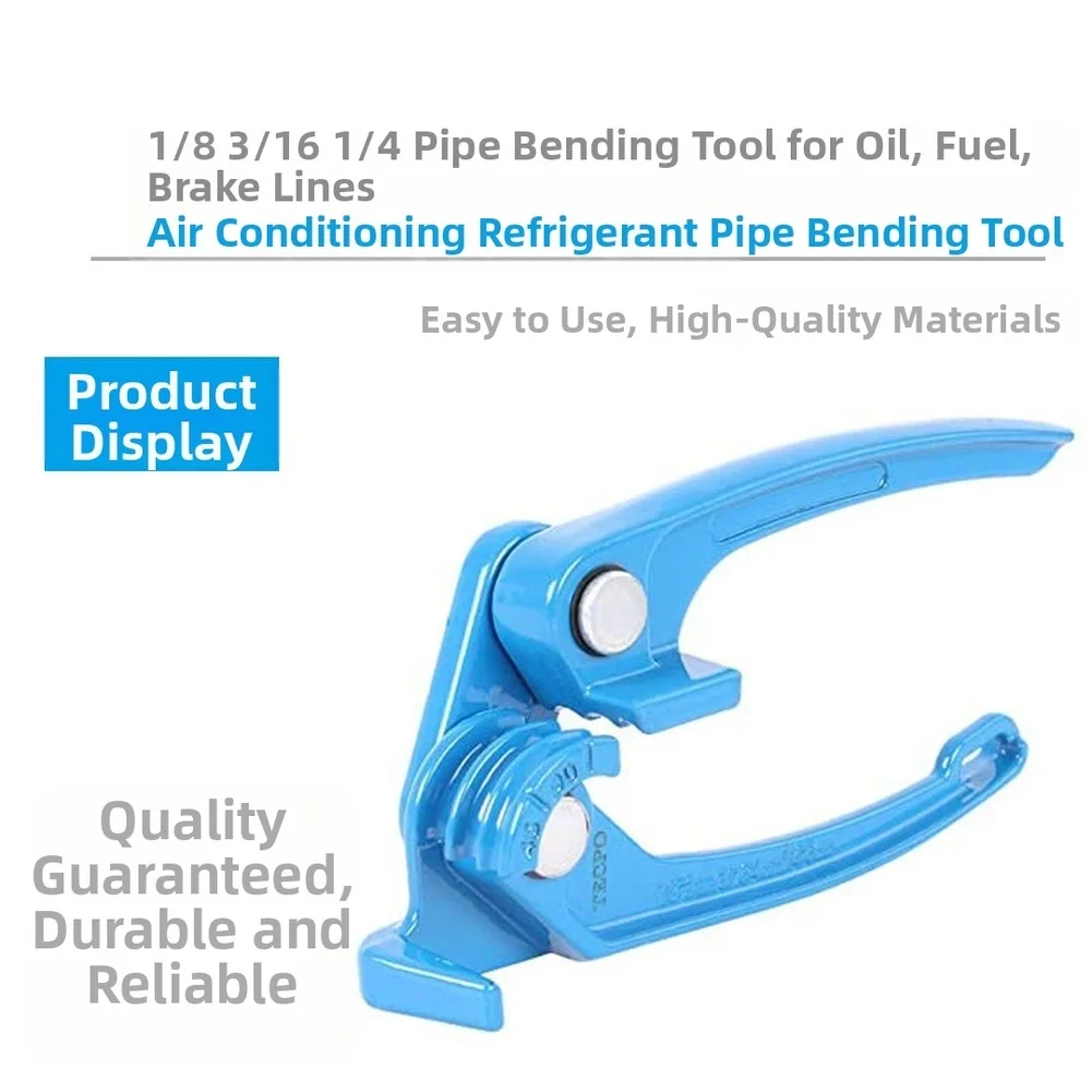 1/8 3/16 1/4 Pipe Tubing Bender Tubing Fuel Brake Pipe AC Refrigerant- Line Bending Tool Copper Tube Pipe Bender Hand Tool