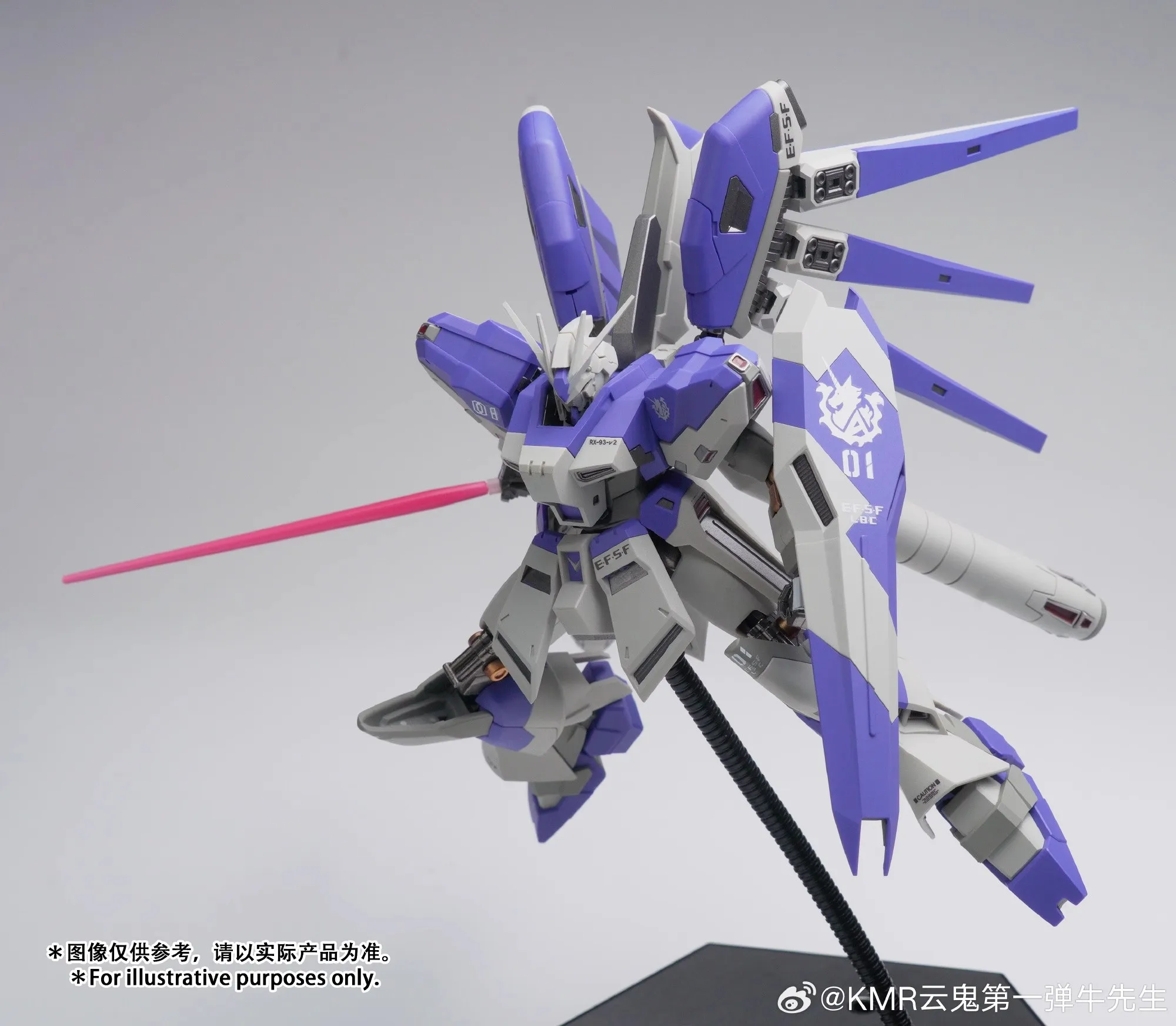 1/144 Kmr Hi-V Ver.Mr Rx-93-V2 Model Kit Assemblage Actiefiguren Robot Plastic Model Met Basis Hi-V Standbeeld Kind Verjaardag Speelgoed Cadeau