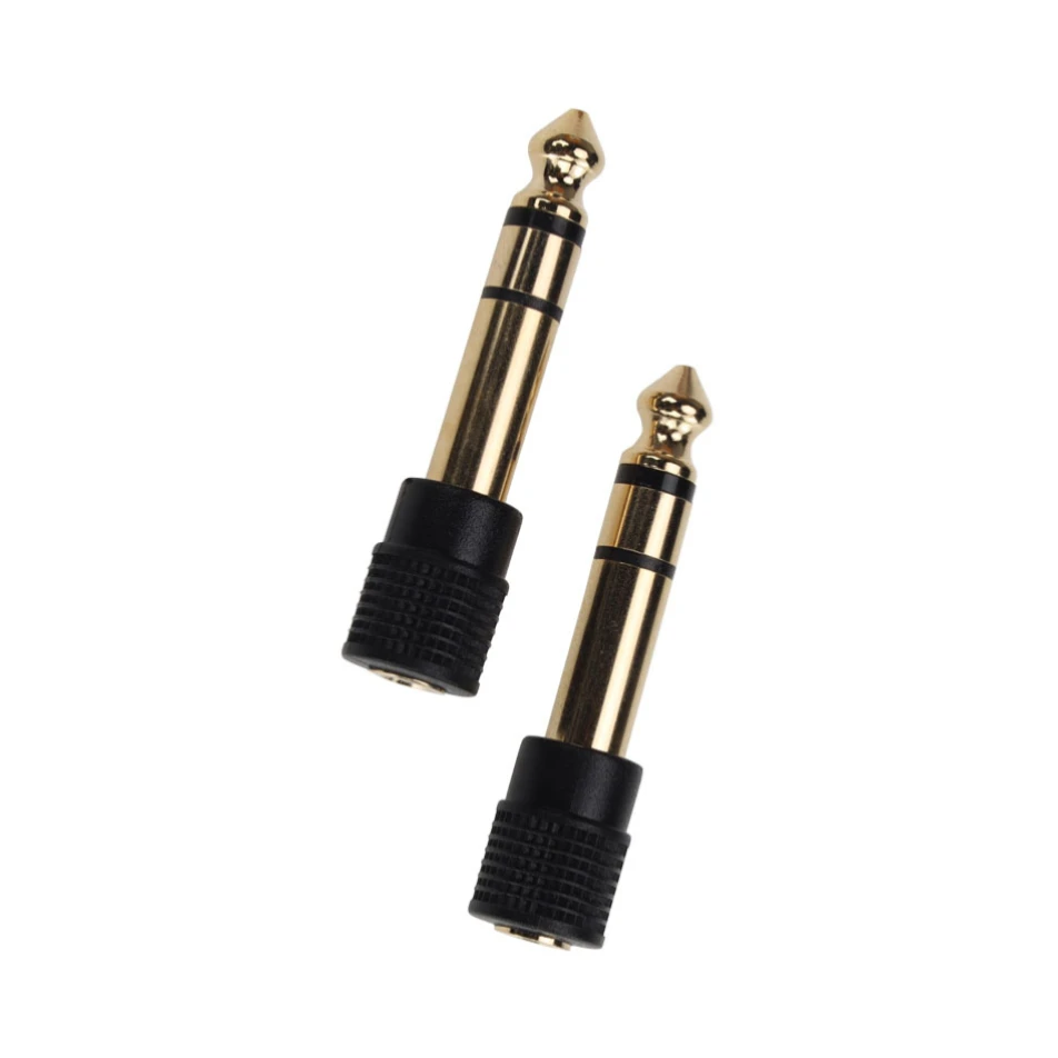 

500pcs 6.35mm Male to 3.5mm Female Plug 3 Pole Stereo Headphone Audio Adapter Connector Converters