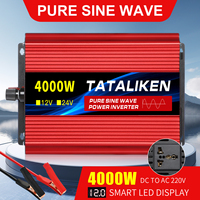 Pure Sine Wave Inverter 1000-10000W 50/60HZ Power Converter Solar Car Transformer With LED Display DC12V/24V To AC 220V Voltage