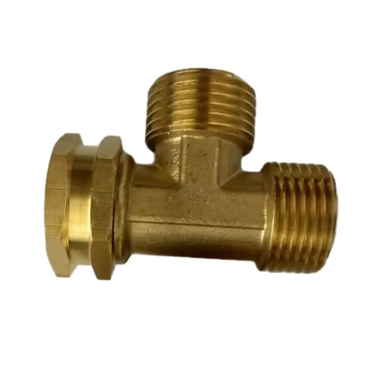 ABXF-Brass Garden Hose Connector 3/4GHT Tee Adapter - Standard Fittings For Gardening