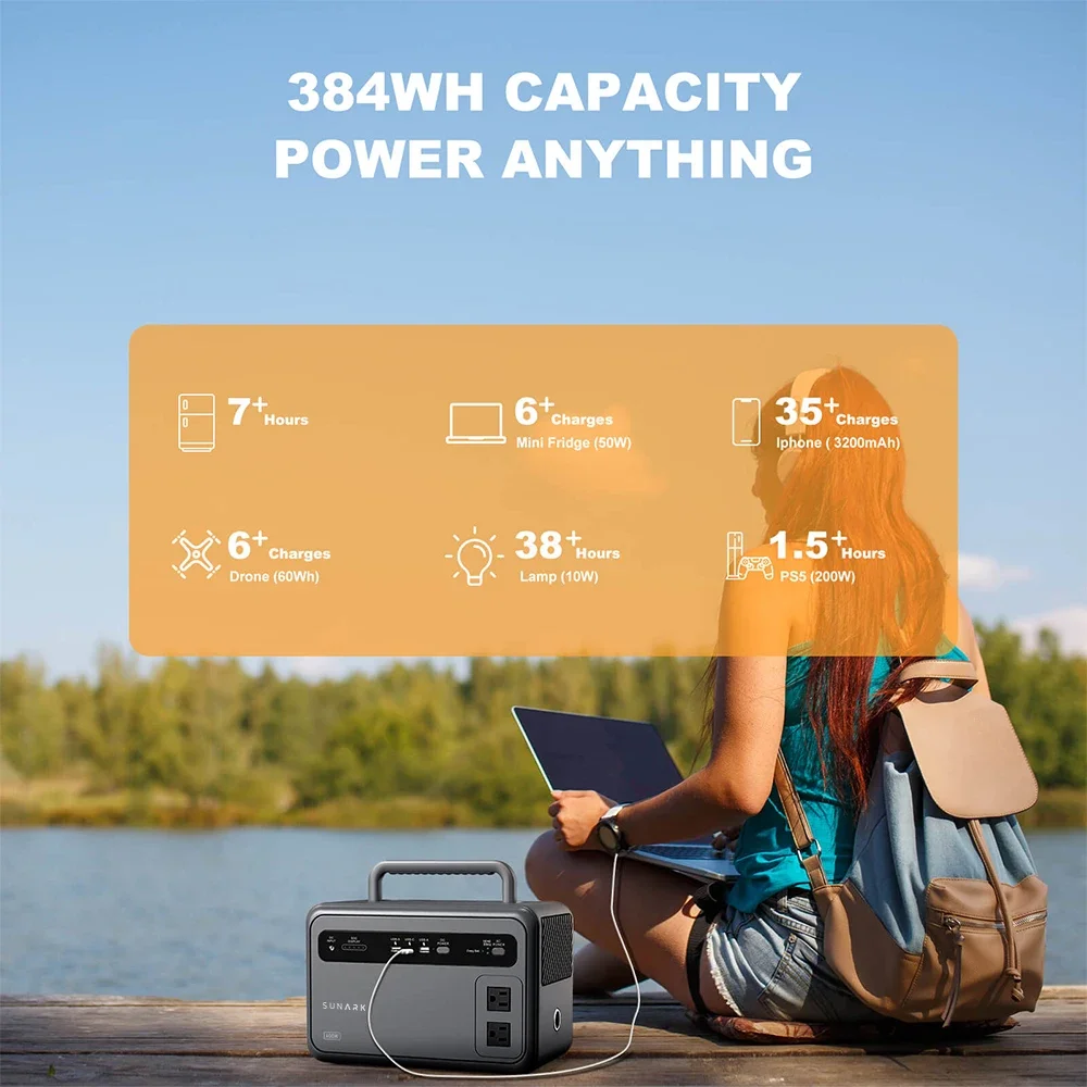 Sunark Portable Solar Battery Charger 220V 600W Portable Solar System For Home