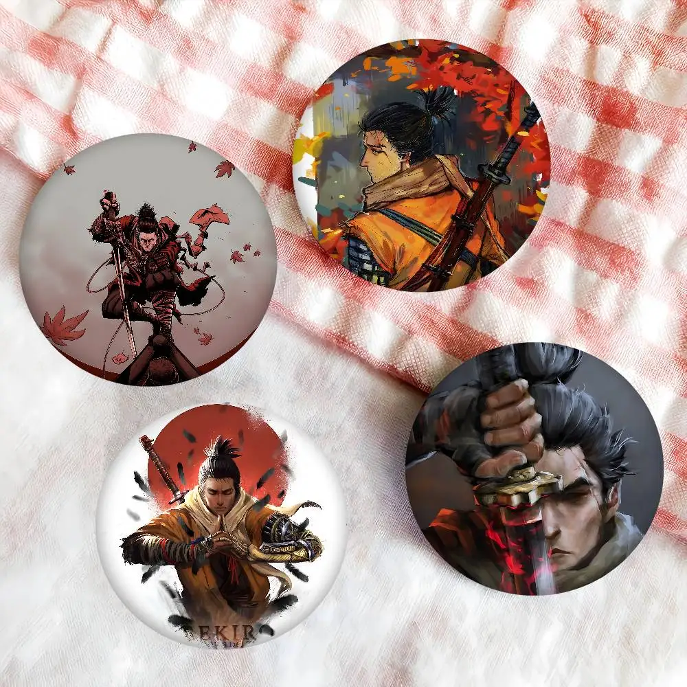 Sekiro Shadows يموت مرتين للتخصيص لينة زر دبوس للنساء مجوهرات إبداعية مضحك شارة الكرتون عاشق قبعة