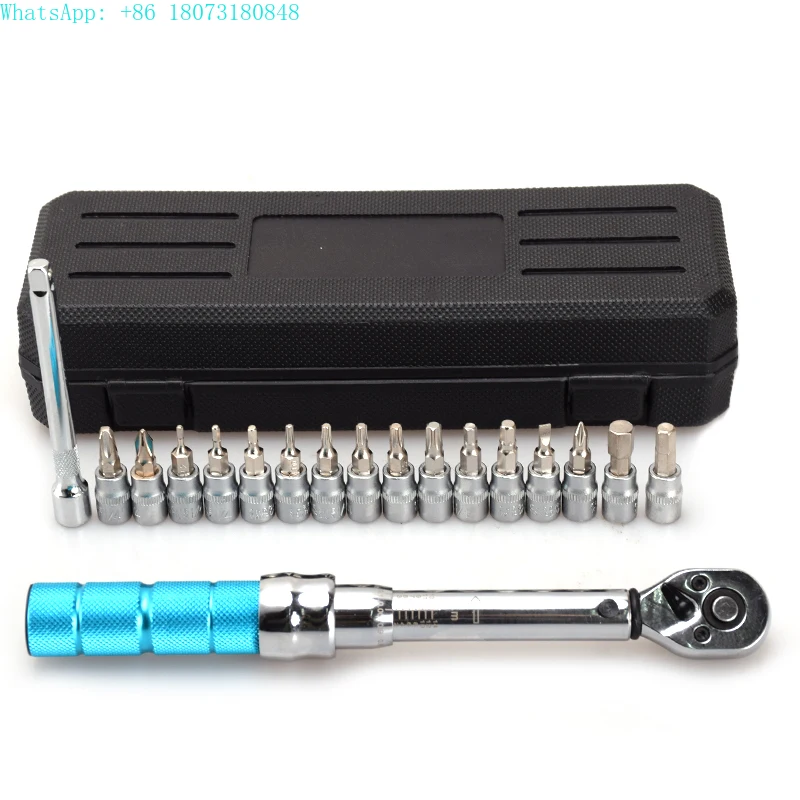 China Professional Manufacturer Hex Key Heavy Duty Torque Industrial Tool Manual Click Blue Wrench Set