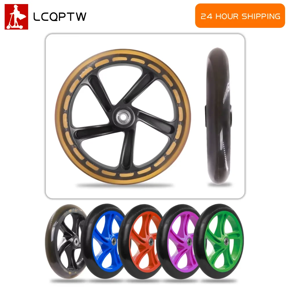 

200mm Wheels for Razor and Adult KickScooters with ABEC 7 Bearings PU Solid Tire Kick Scooters Wheel Replacement Accessories