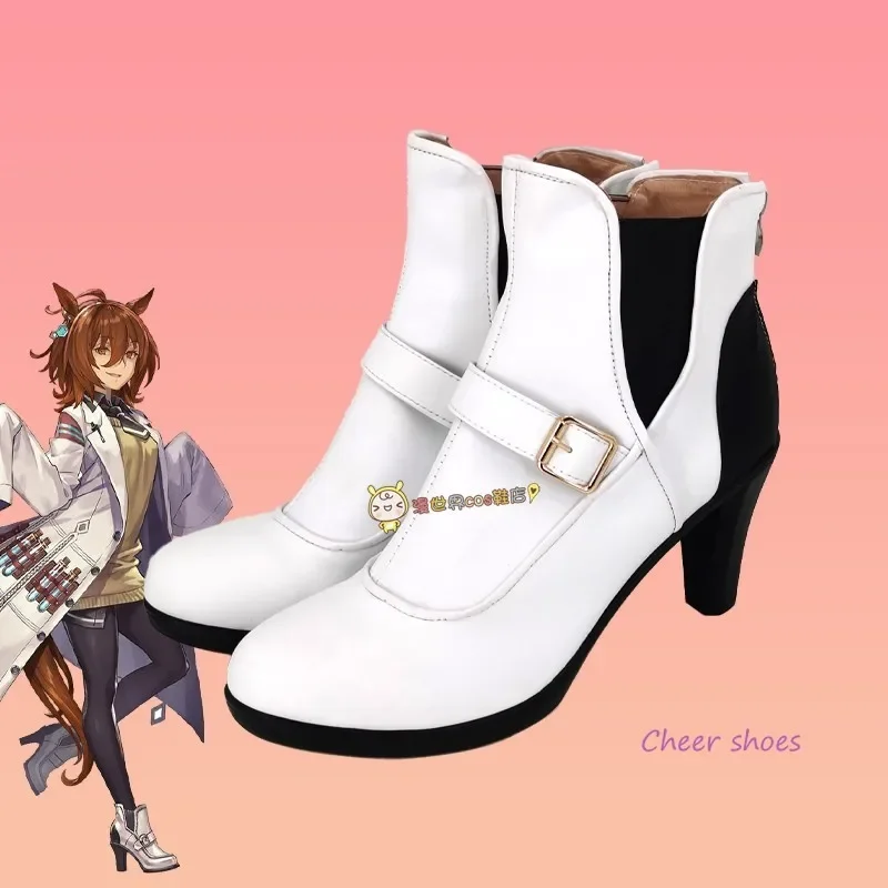 Anime Mamusume Pretty Derby Agnes Tachyon Cosplay Shoes Halloween Cosplay High-heel Boots Comic Anime Women Cosplay Costume Prop