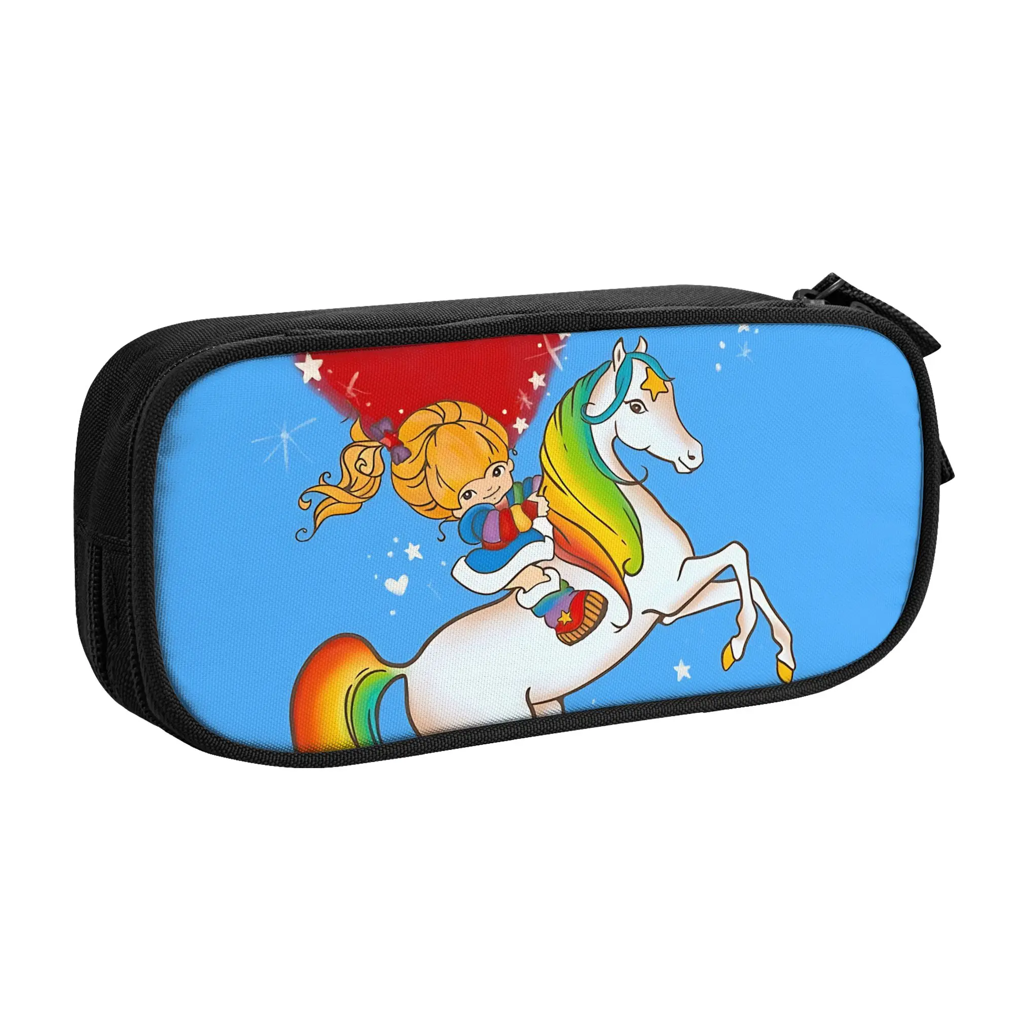1 Stück leichtes, nostalgisches Federmäppchen für Kinder, Federmäppchen für Jungen, R-Rainbow Brite, Schulschreibwaren-Tasche – Detail 2