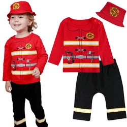 Baby Boy Clothes Set Infant Carnival Outfits Toddler Halloween Polit Police Fireman Prince Prisoner Costume Cosplay Clothes 3PCS