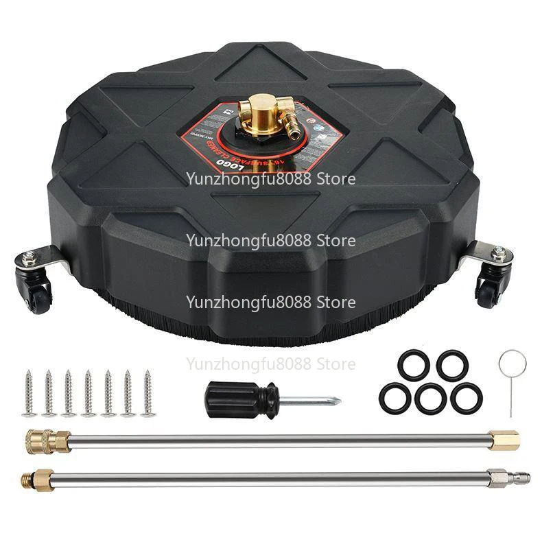 4000PSI Black High Pressure Washer 16 Inch Pressure Washer Surface Cleaner Attachment with Wheels