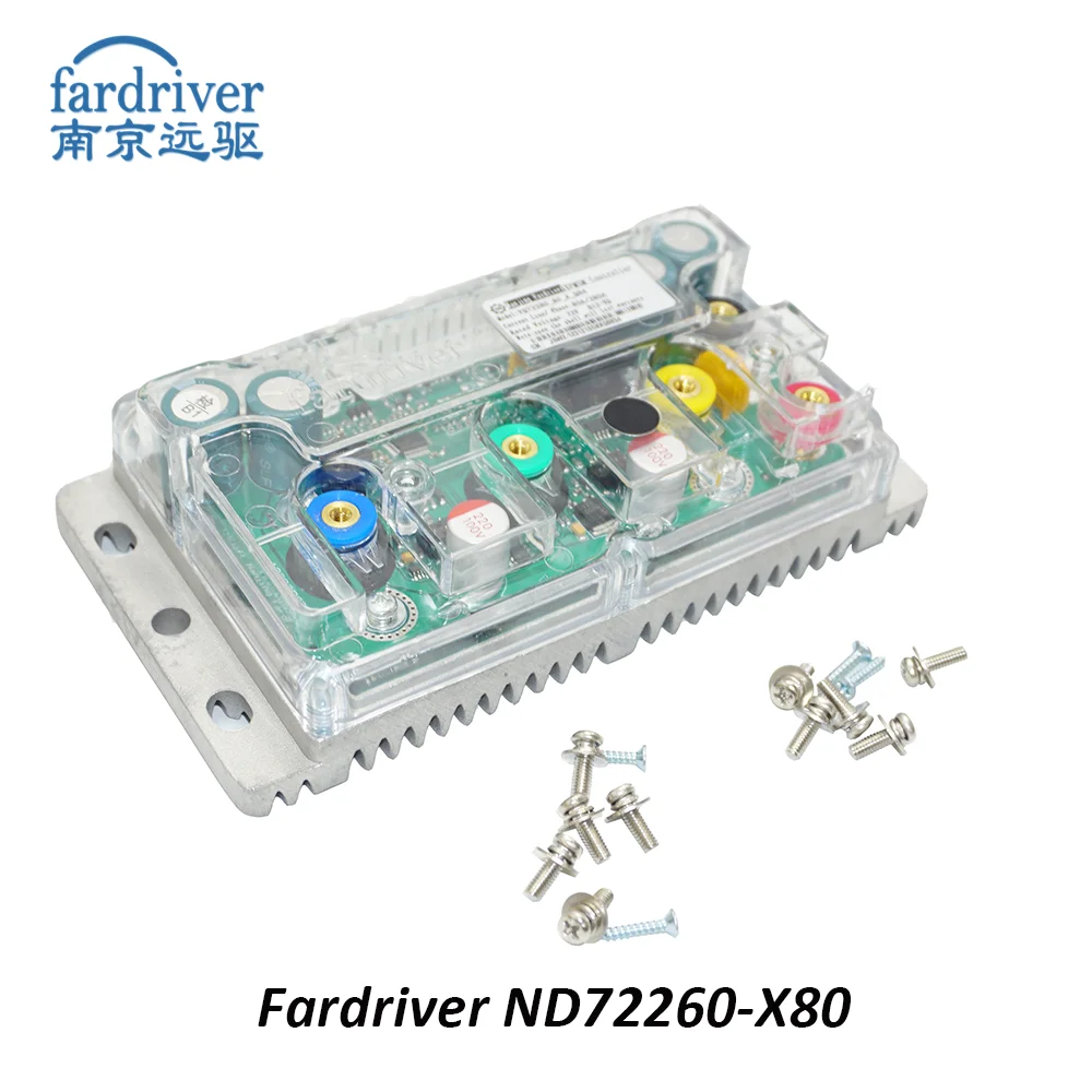 

Fardriver 2000W ND72260-X80 Electric Motorcycle Controller Moped Motor With Bluetooth FOC Sinewave Controller