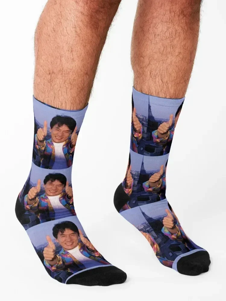 Jackie Chan Socks retro compression aesthetic kawaii Men Socks Luxury Brand Women's