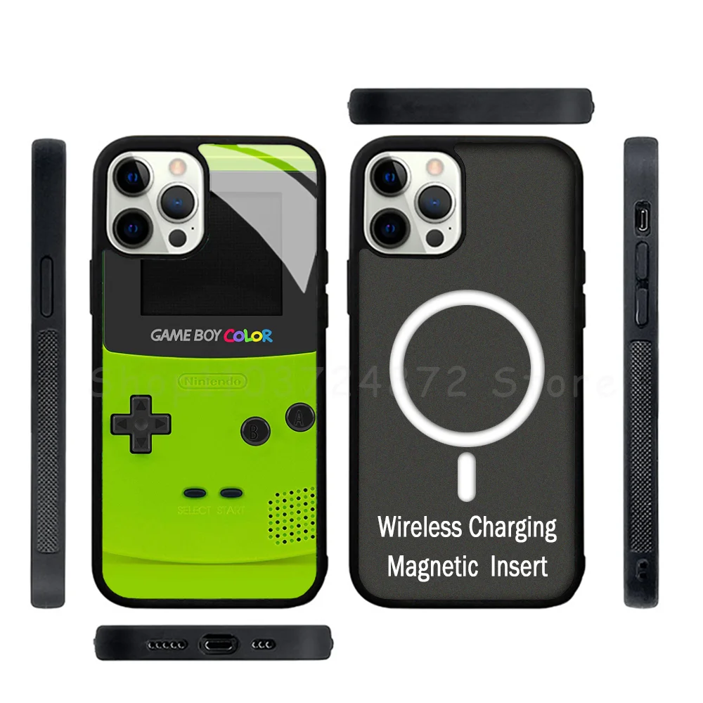 G-Gameboy Phone Case Strong Magnetic For IPhone 15 14 13 Pro Max Mini Alex Mirror For Magsafe Wireless Charging Cover