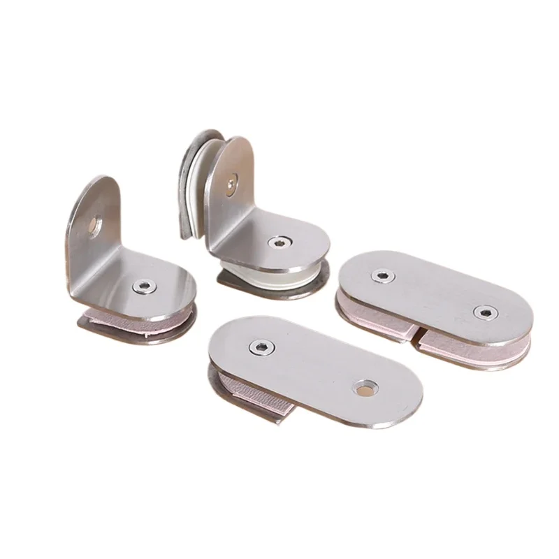 2pcs 8-12mm Glass Clamp Fixed Clip Stainless Steel 90 Degree 180 Degree Shower Room Glass Connection Clip