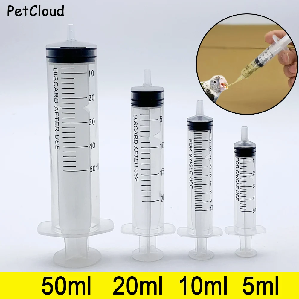 Birds Feeder Syringe Parrot Manual Rearing Gavage Needle Medication Tube Pigeon Hand-Raised Breast Feeding Syringe PetCloud