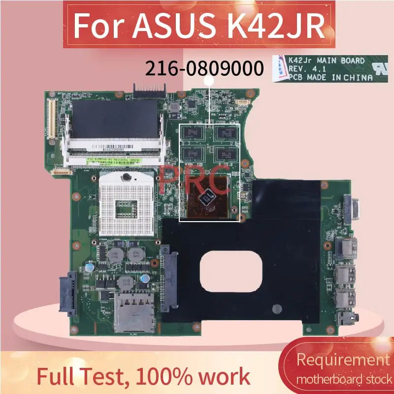 

K42JR Mainboard For ASUS K42JR K42JZ K42JY K42JC A40J Notebook Mainboard HM55 216-0774007 DDR3 Laptop Motherboard Tested