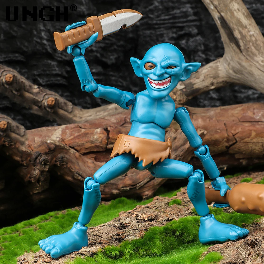 Goblin Multi-Gelenk-Roboter-Elfen-Bausatz, 3D-gedruckter Baustein, 3D-Puzzle, Spielmonster-Modell, Actionfigur – Detail 4