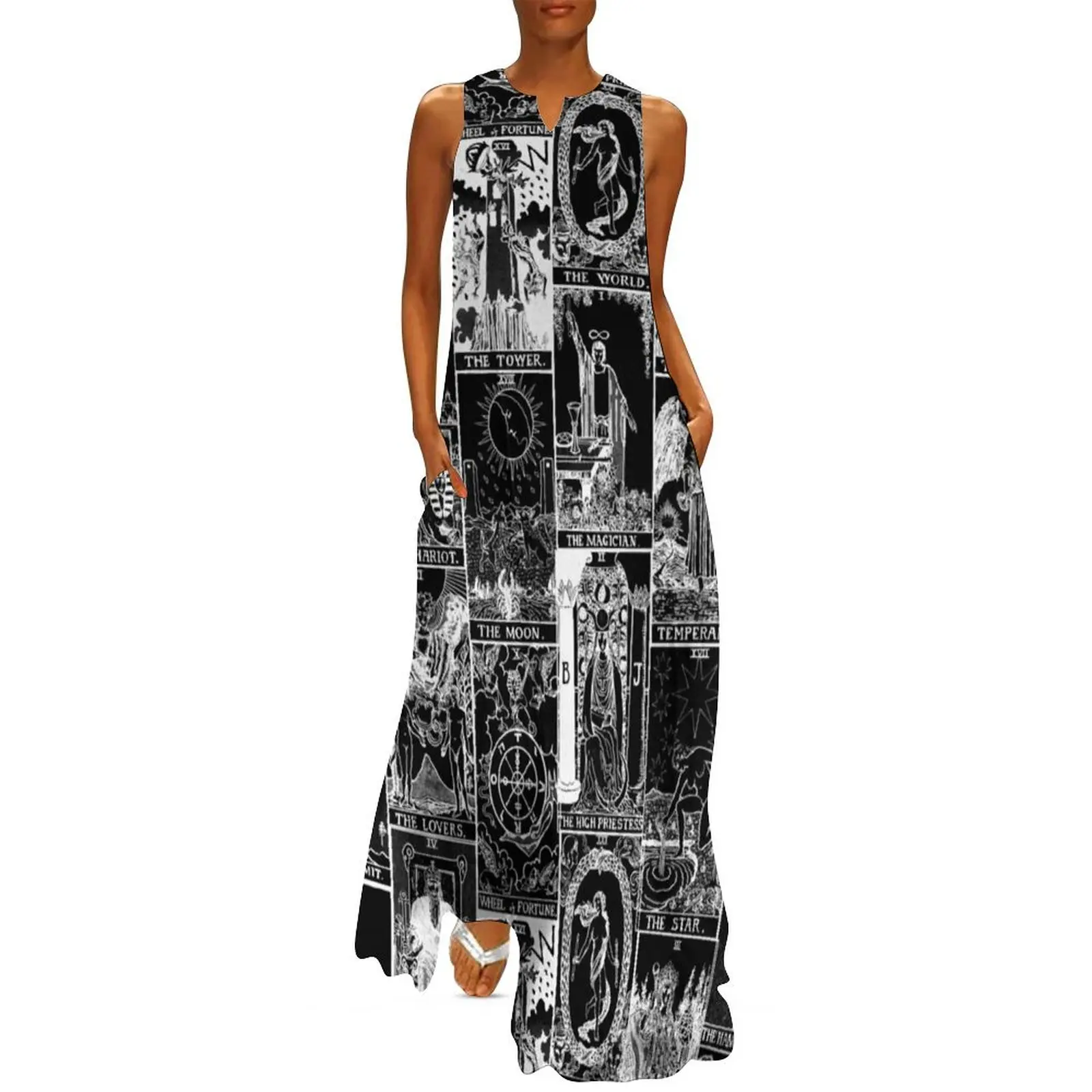 

The Major Arcana of Tarot Patchwork Long Dress summer women's suit elegant dress dress for women summer