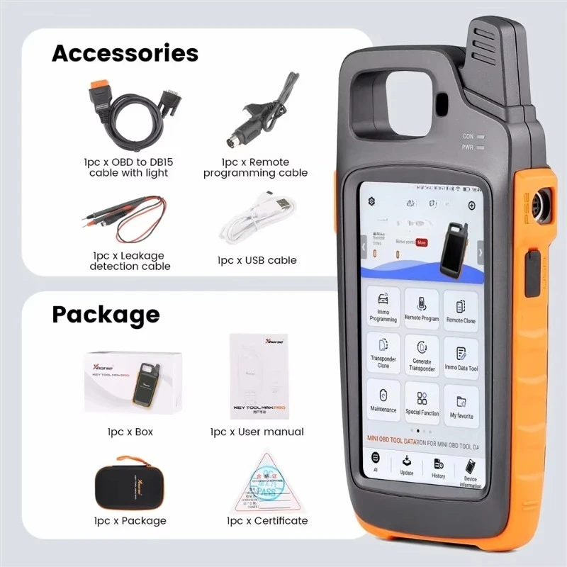 Xhorse VVDI Key Tool Max Pro With MINI Tool Function and CAN FD Modules Car List Remotes FOB Programming