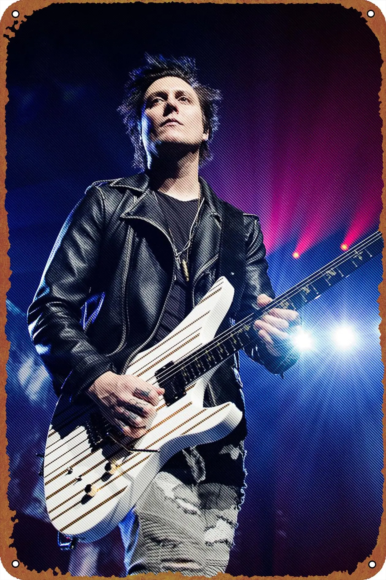 Synyster Gates Guitarist Metal Tin Sign Wall Decor Funny Vintage Tin Sign Wall Plaque Poster for Cafe Bar Restaurant Supermarket