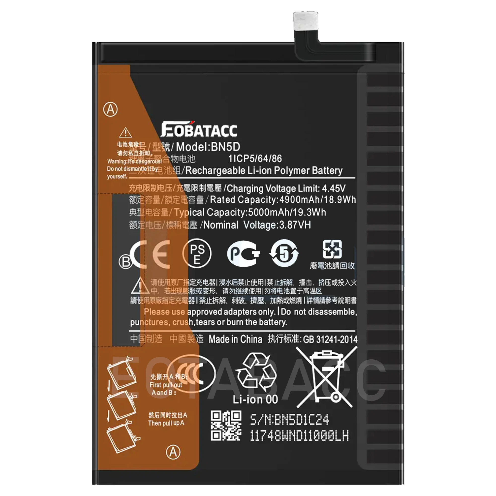2025 Years EOBATACC 100% New BM5D Battery BM5D For Xiaomi Redmi K50 K50 Pro Batterie + Free Tools